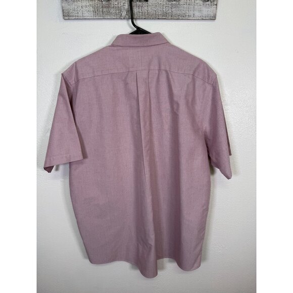 LL BEAN Shirt Mens 17 R X-L Wrinkle Resistant Button Up Cotton Pink Casual - Picture 3 of 9